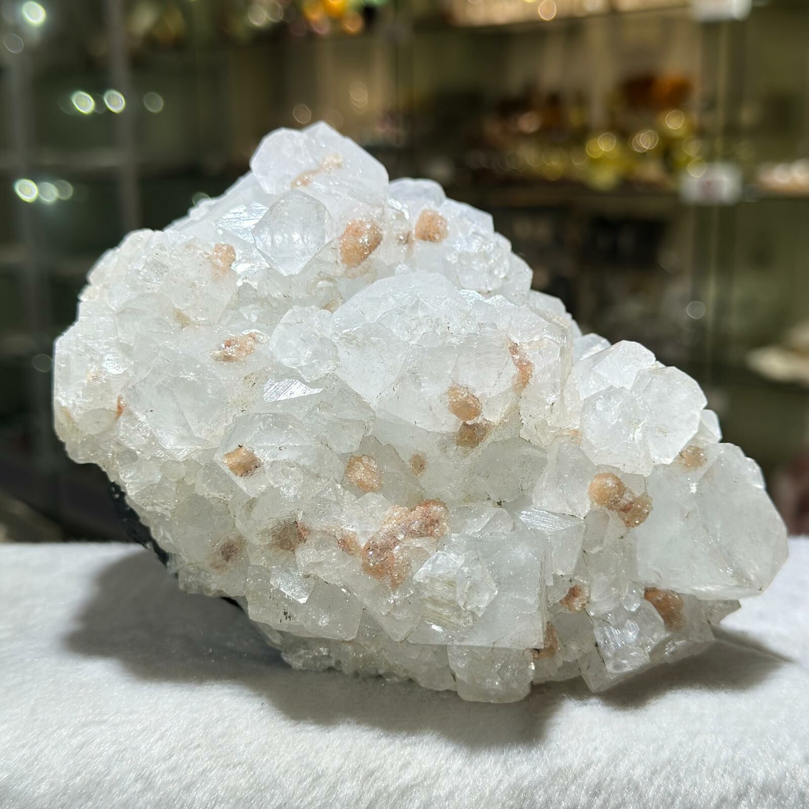 魚眼石簇✨共生粉色魚眼石