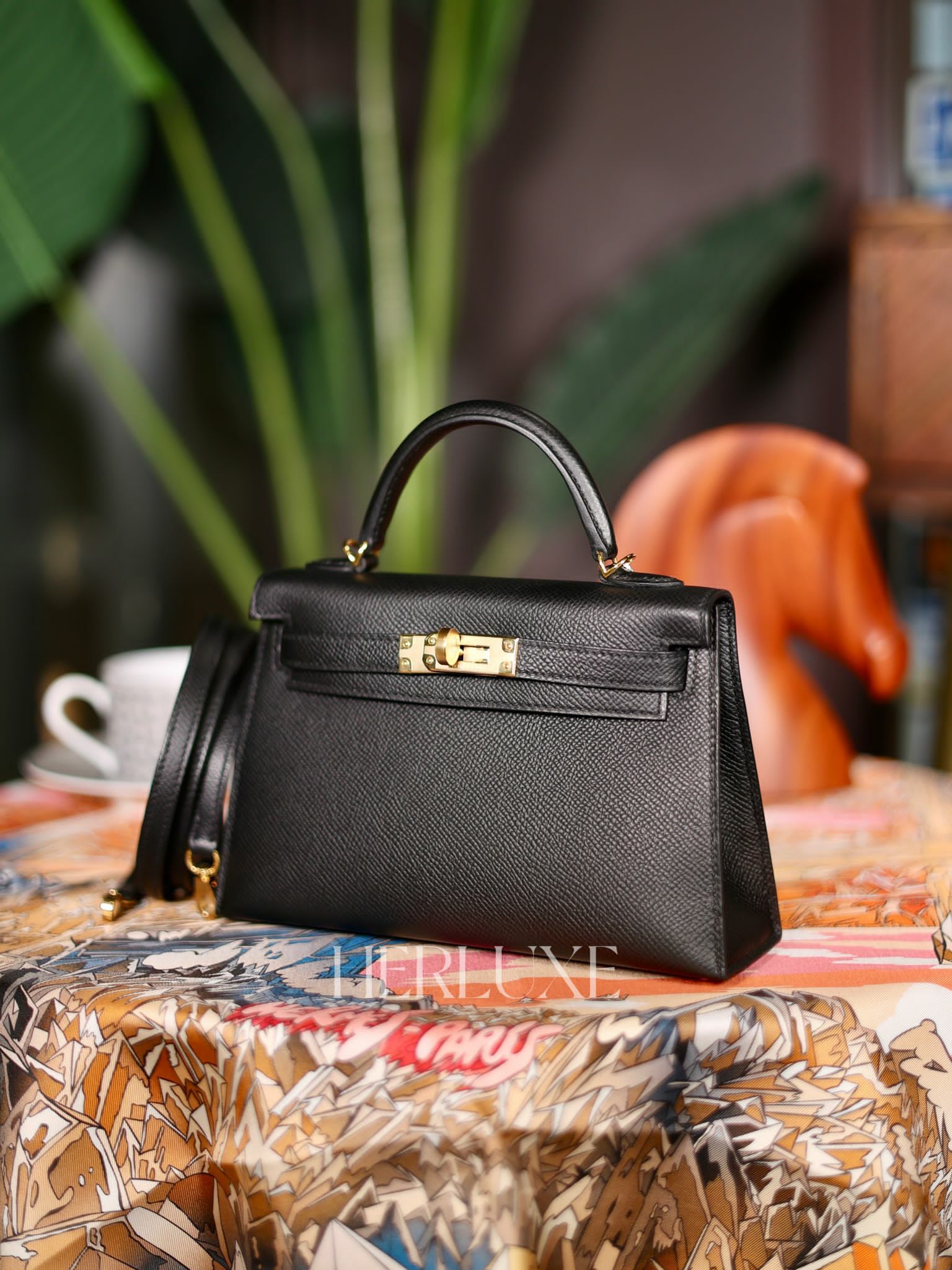 Kelly mini II 89 noir cc epsom K
