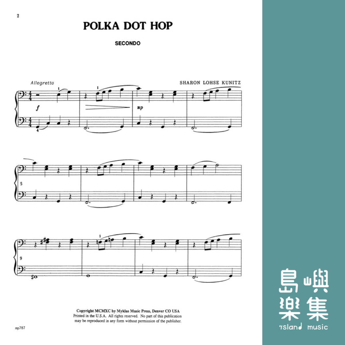 Polka Dot Hop, Piano Duet