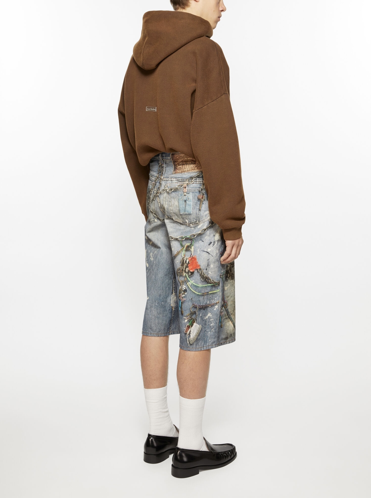 パンツ Acne Studios LOOSE FIT SHORTS 44 Acne Studios Loose Fit Denim Shorts 'Mid Blue'