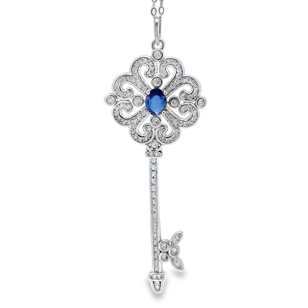 T139藍寶石鑰匙吊墜