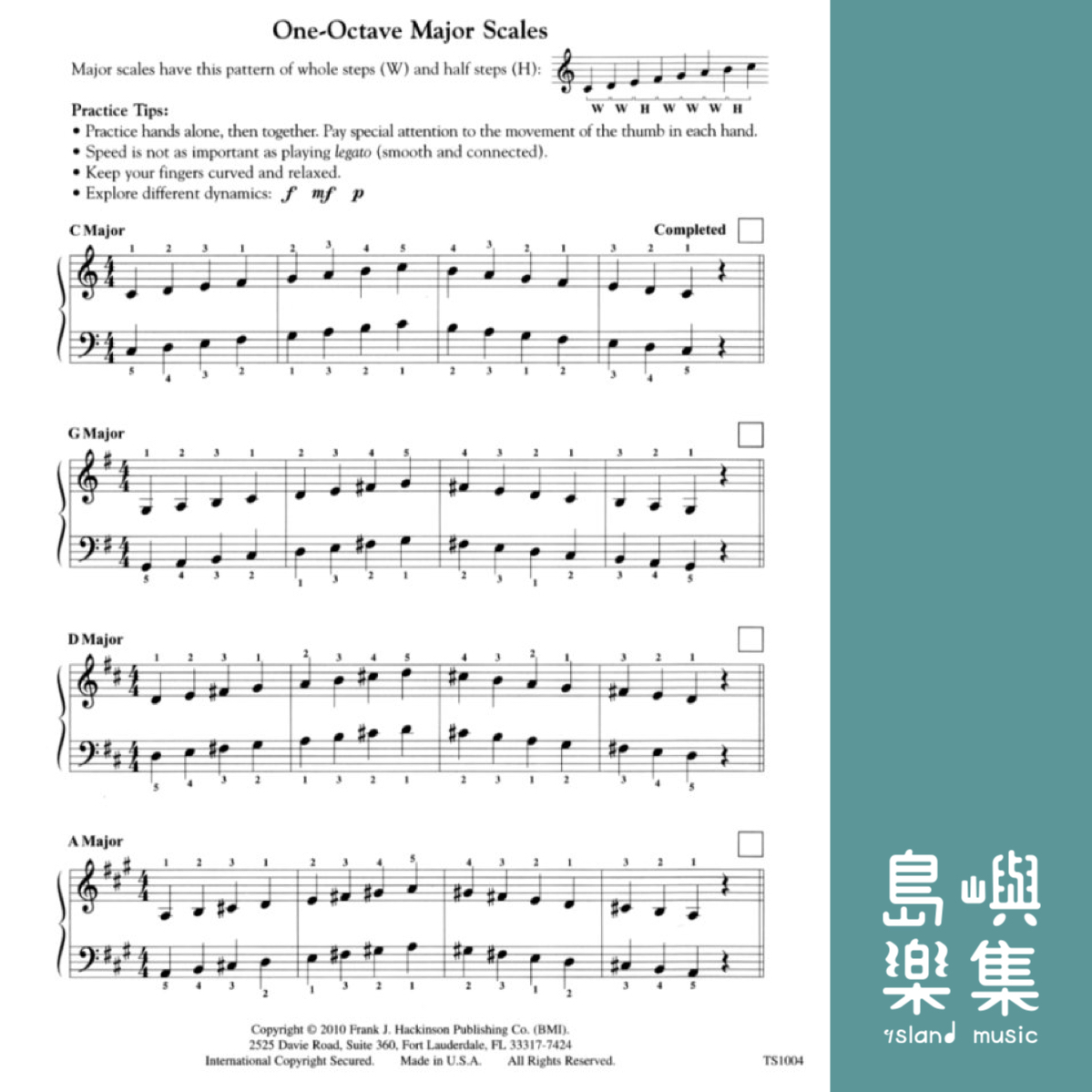 One-Octave Major Scales and Arpeggios