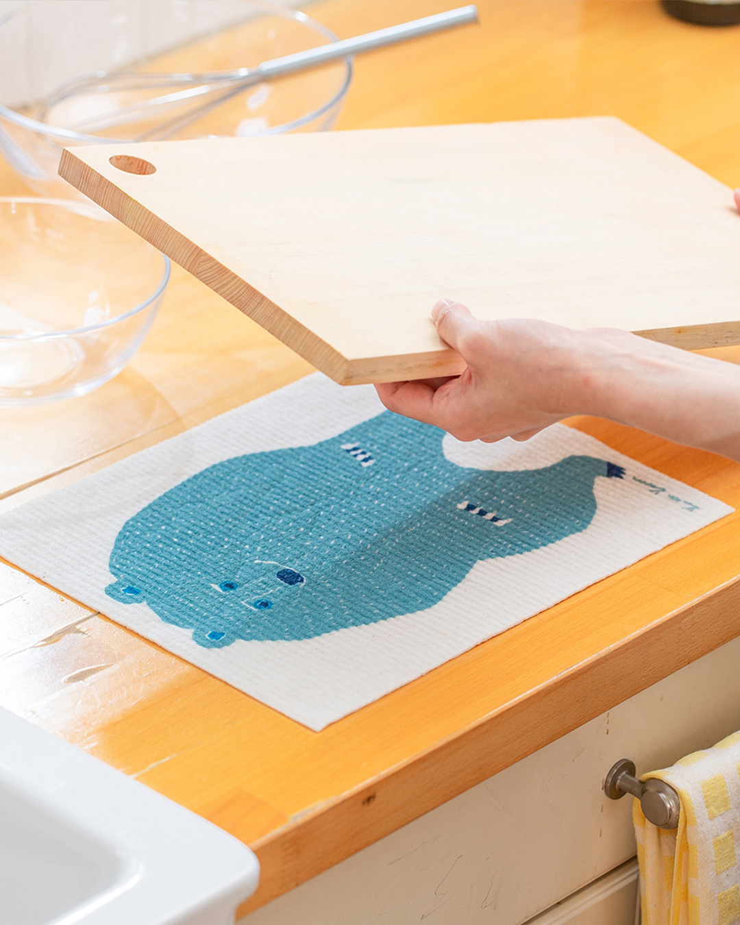 植物纖維 多用途吸水抹布 熊 L｜kata kata