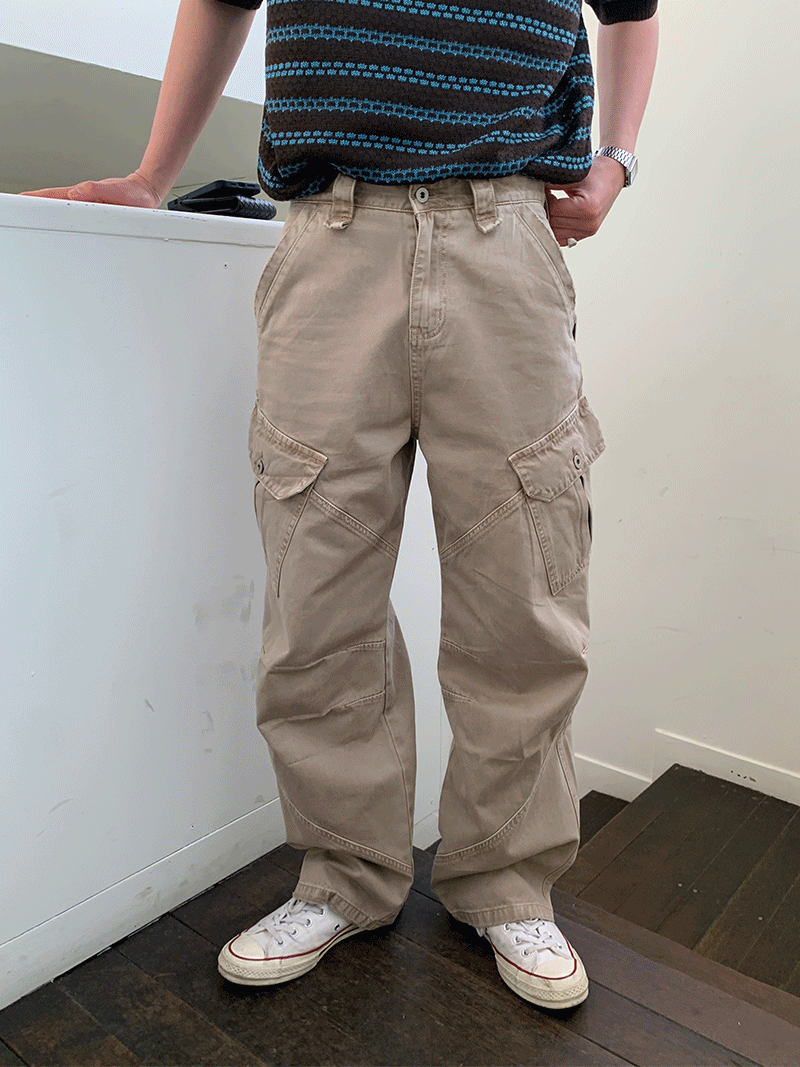 Teke深染色工裝褲