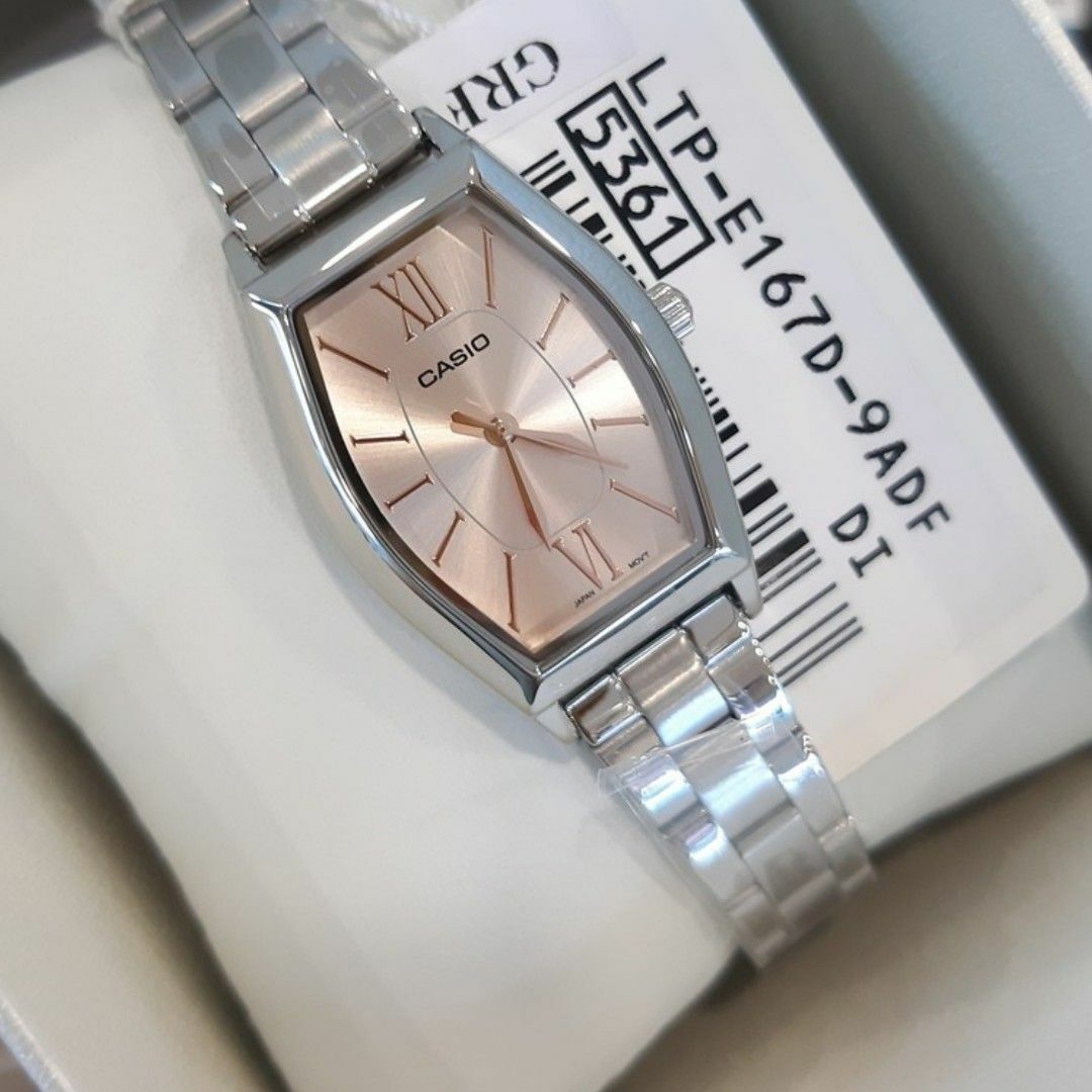 Casio 卡西歐 LTP-E167D-9A 復古 酒桶形 女裝 手錶 (香港行貨)