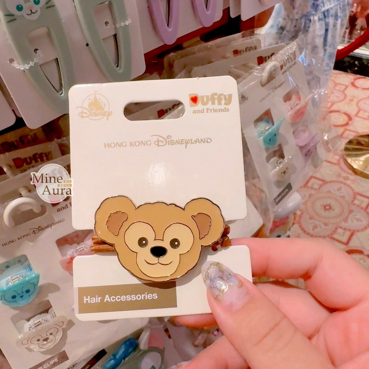達菲 Duffy 大頭 造型 髮束 髮飾 -香港迪士尼樂園