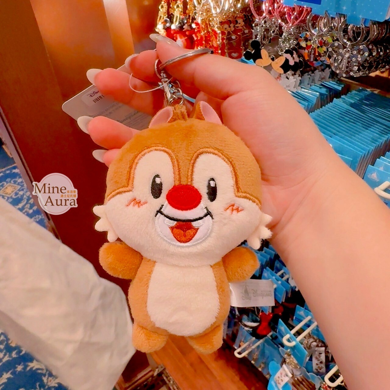 Happy Days 系列 紅鼻 蒂蒂 Dale 絨毛 鑰匙圈 吊飾 奇奇蒂蒂 Chip 'n Dale -香港迪士尼樂園