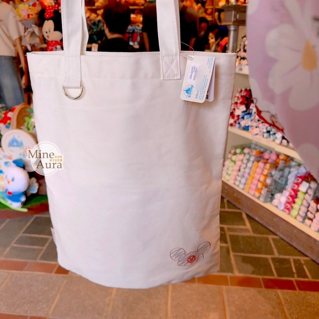 樂園限定 城堡 遊樂設施 圖案 手提 肩背 帆布袋 帆布包 -香港迪士尼樂園