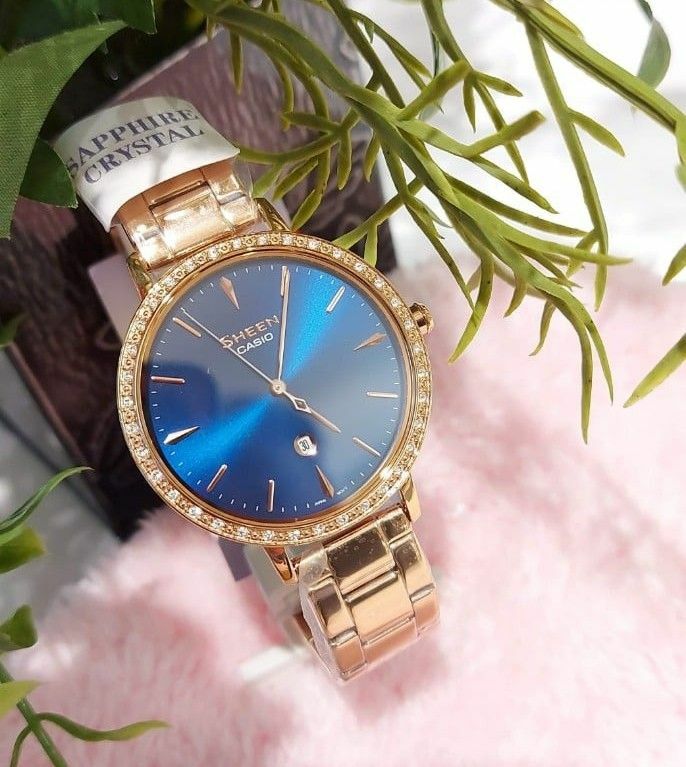 Casio Sheen SHE-4535YPG-2A 藍寶石 手錶 (香港行貨)