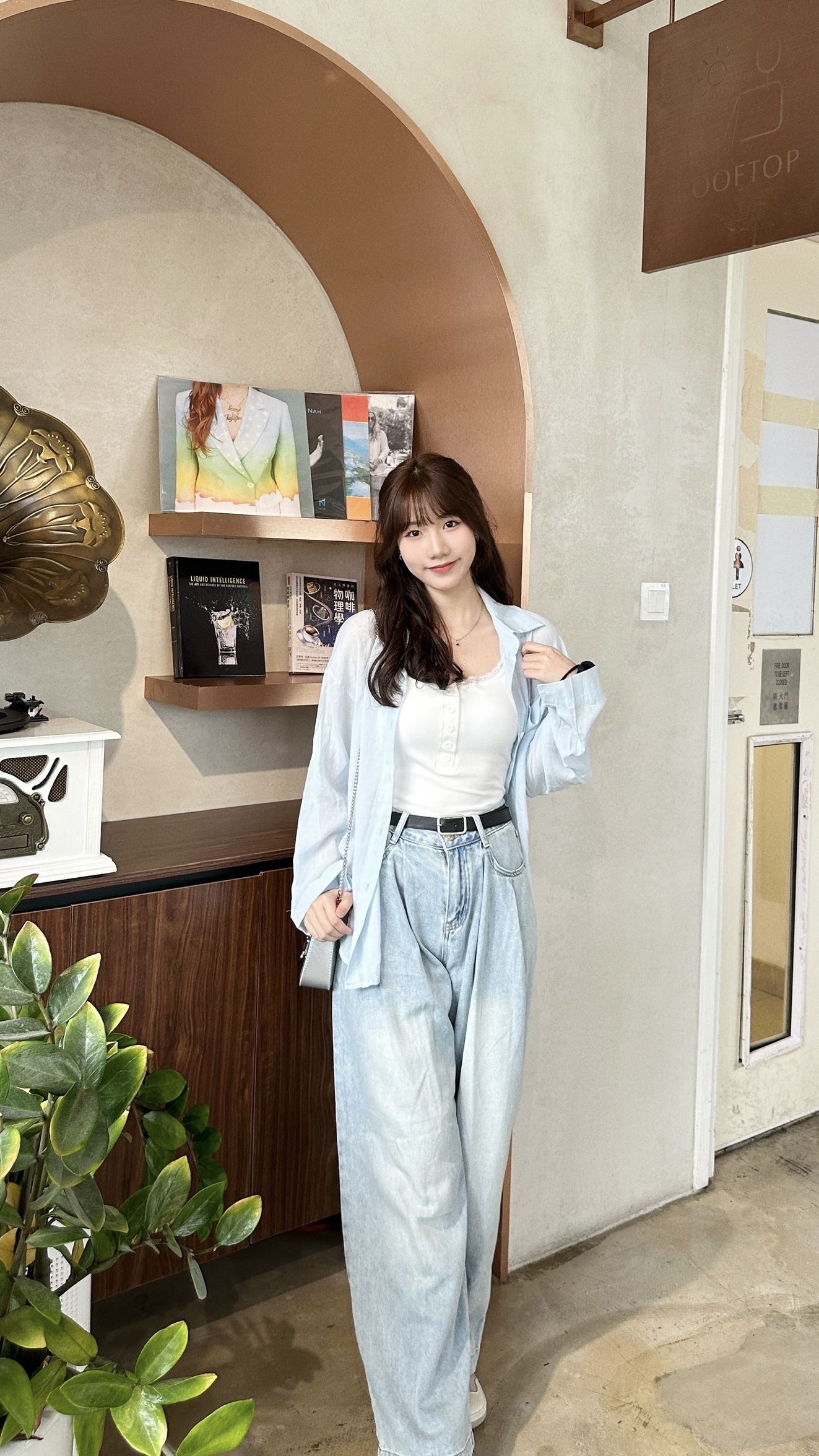 P0110｜韓系超軟感洗水牛仔長褲 (附皮帶)