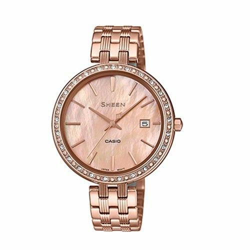 Casio Sheen SHE-4052PG-4A 珍珠母錶面 手錶 (香港行貨)