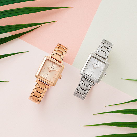 Casio Sheen SHE-4538PG-4A 藍寶石 方形簡約 手錶 (香港行貨)