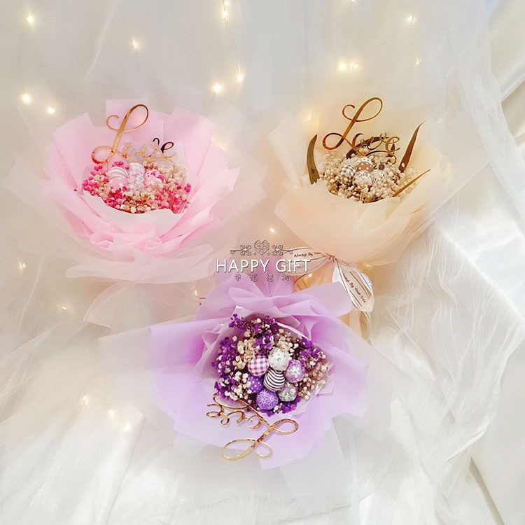 手工布藝金莎棒棒糖花束,Handmade fabric Ferrero Rocher Lollipop Bouquet