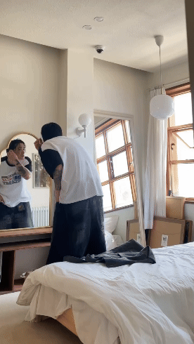 哈雷印染百慕達牛仔褲