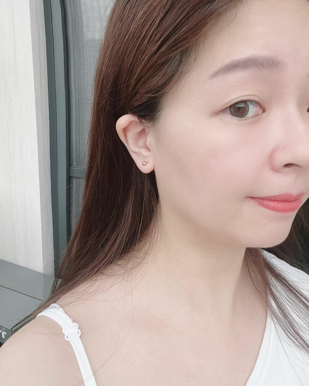 保養耳洞不過敏簡單鎖珠款醫療鋼耳環