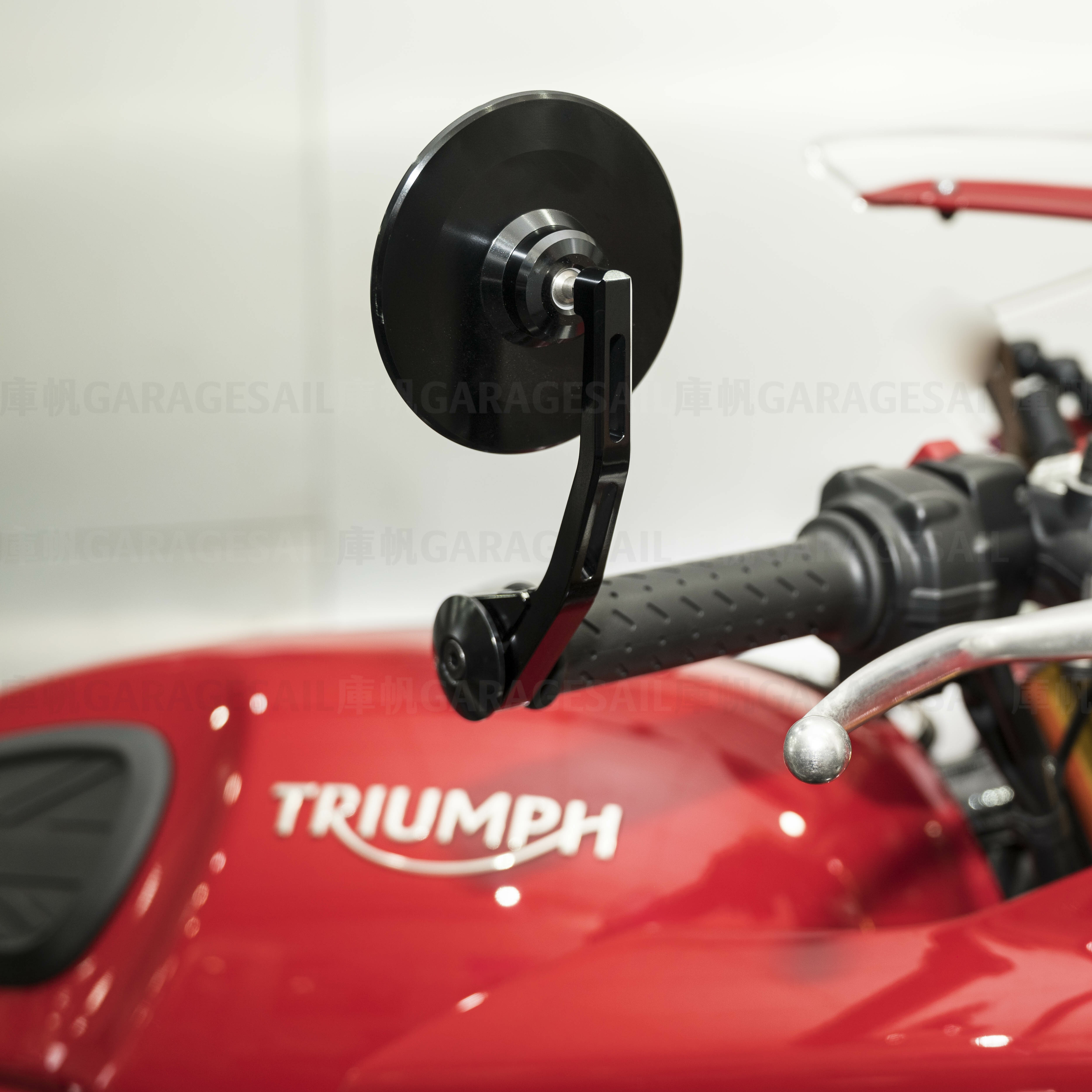 水冷凱旋專用 把手端 後照鏡 4吋圓 圓碟 D2