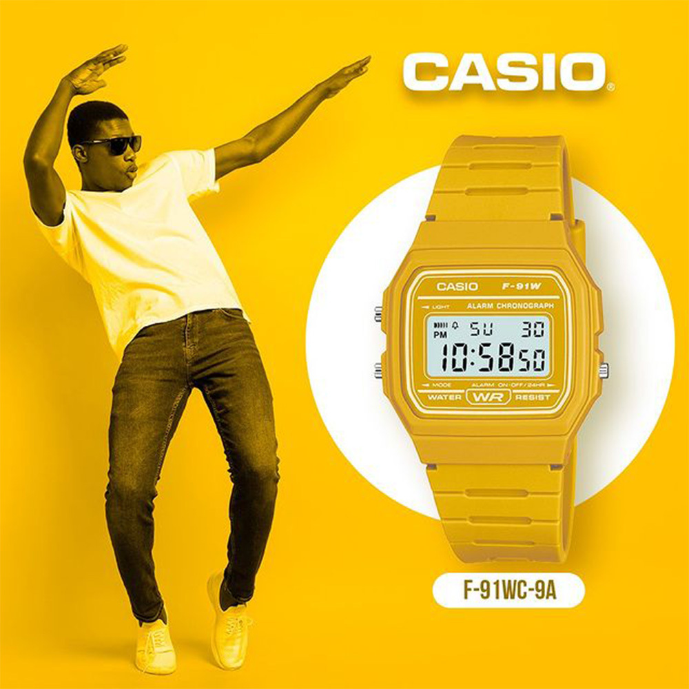 【CASIO 卡西歐】CASIO手錶 電子錶 復古錶款 碼錶手錶 計時手錶 鬧鈴錶 國軍錶 F-91WC