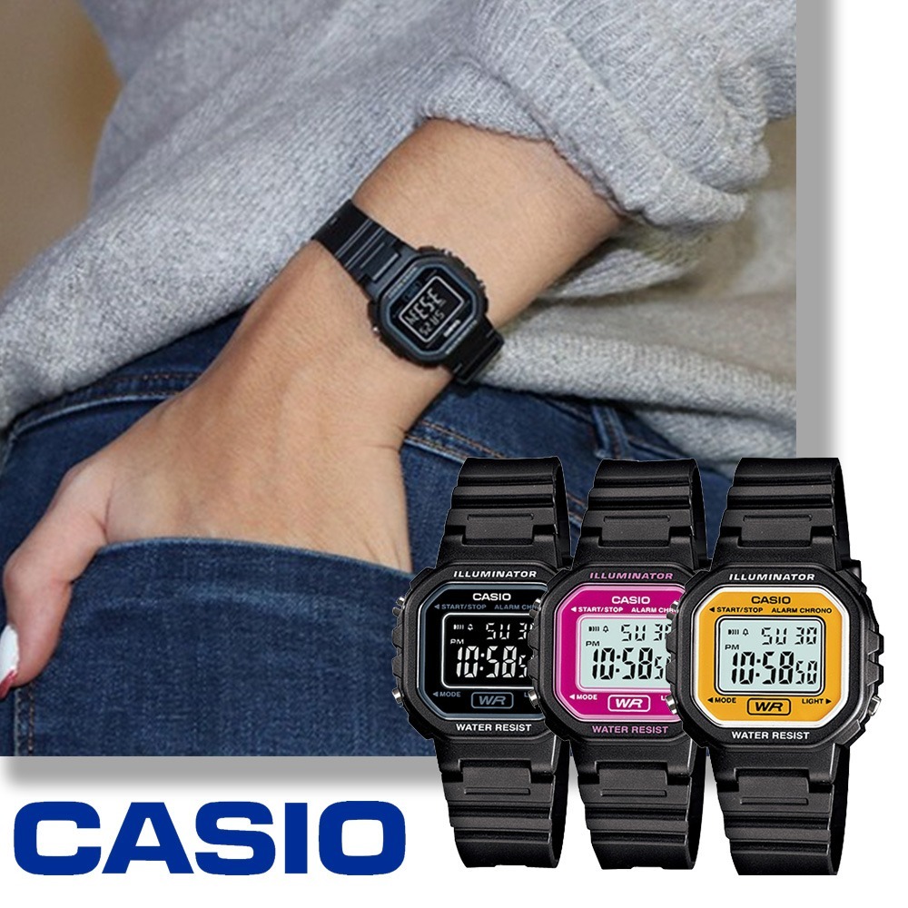 【CASIO 卡西歐】CASIO手錶 電子錶 方形錶 考試錶 當兵錶 復古錶款 LA-20WH