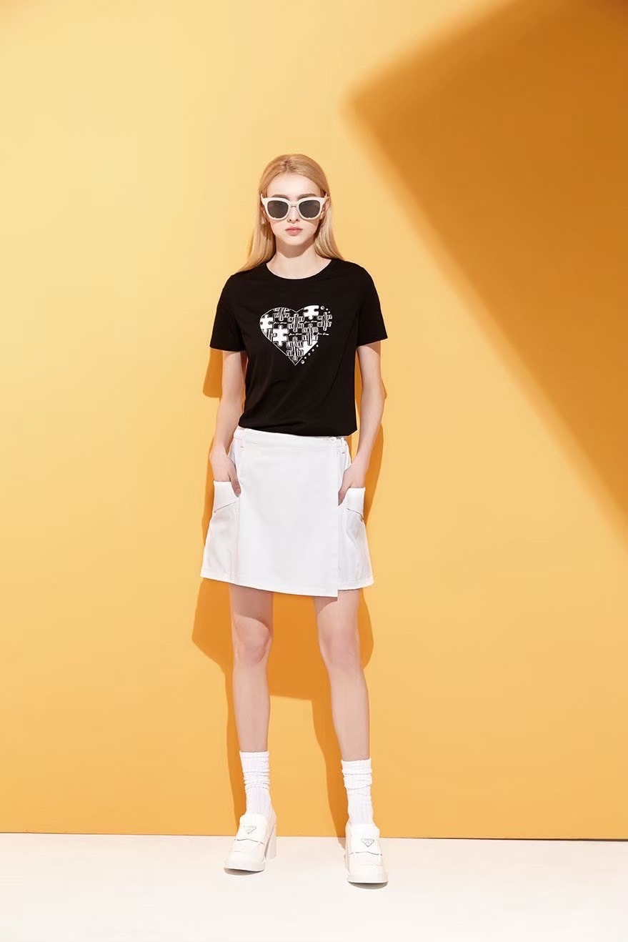 韓版時尚OL一片裙設計雙邊造型口袋短褲裙U6091