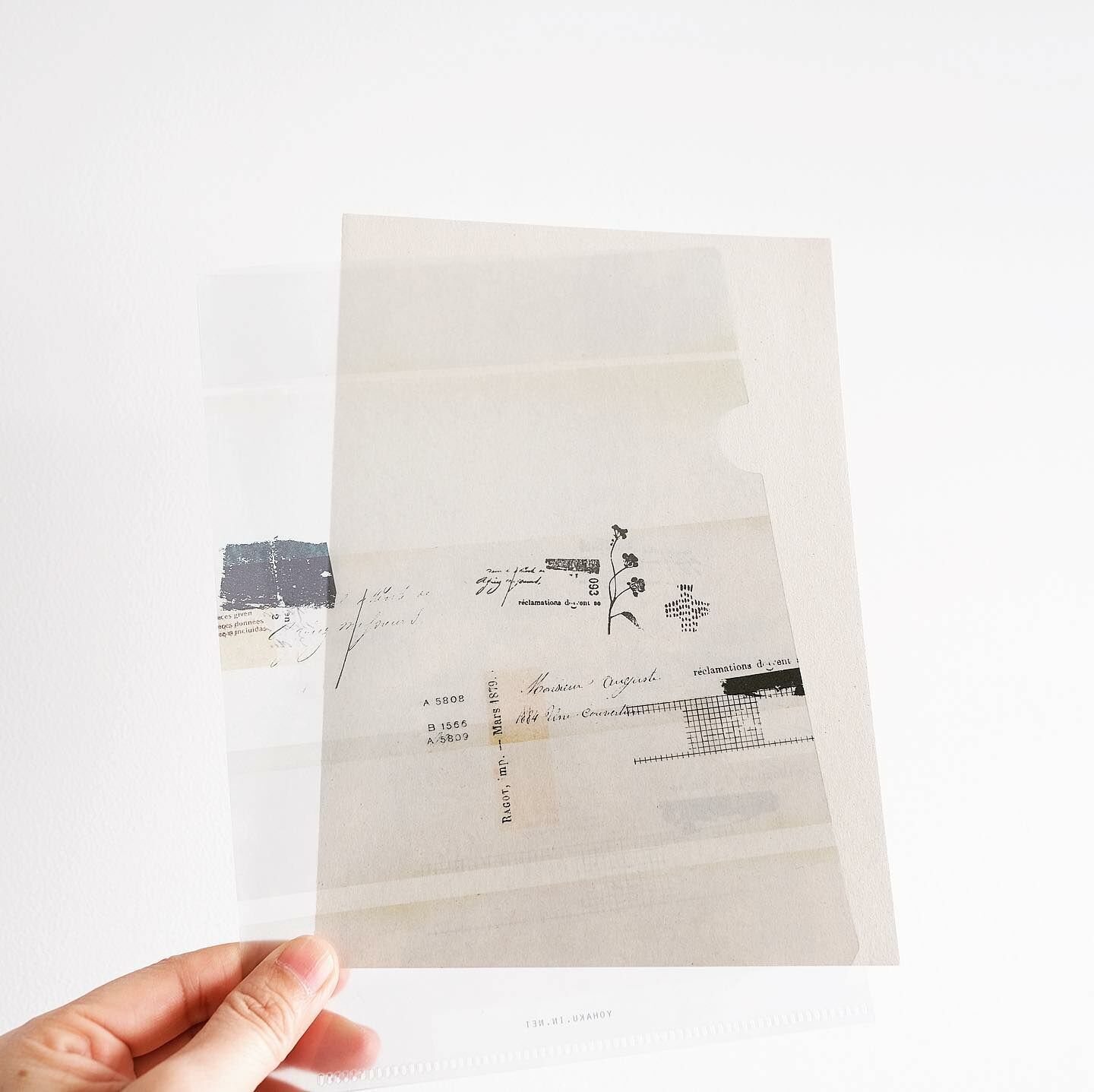 票卷 A5透明資料夾 M-108｜日本 yohaku