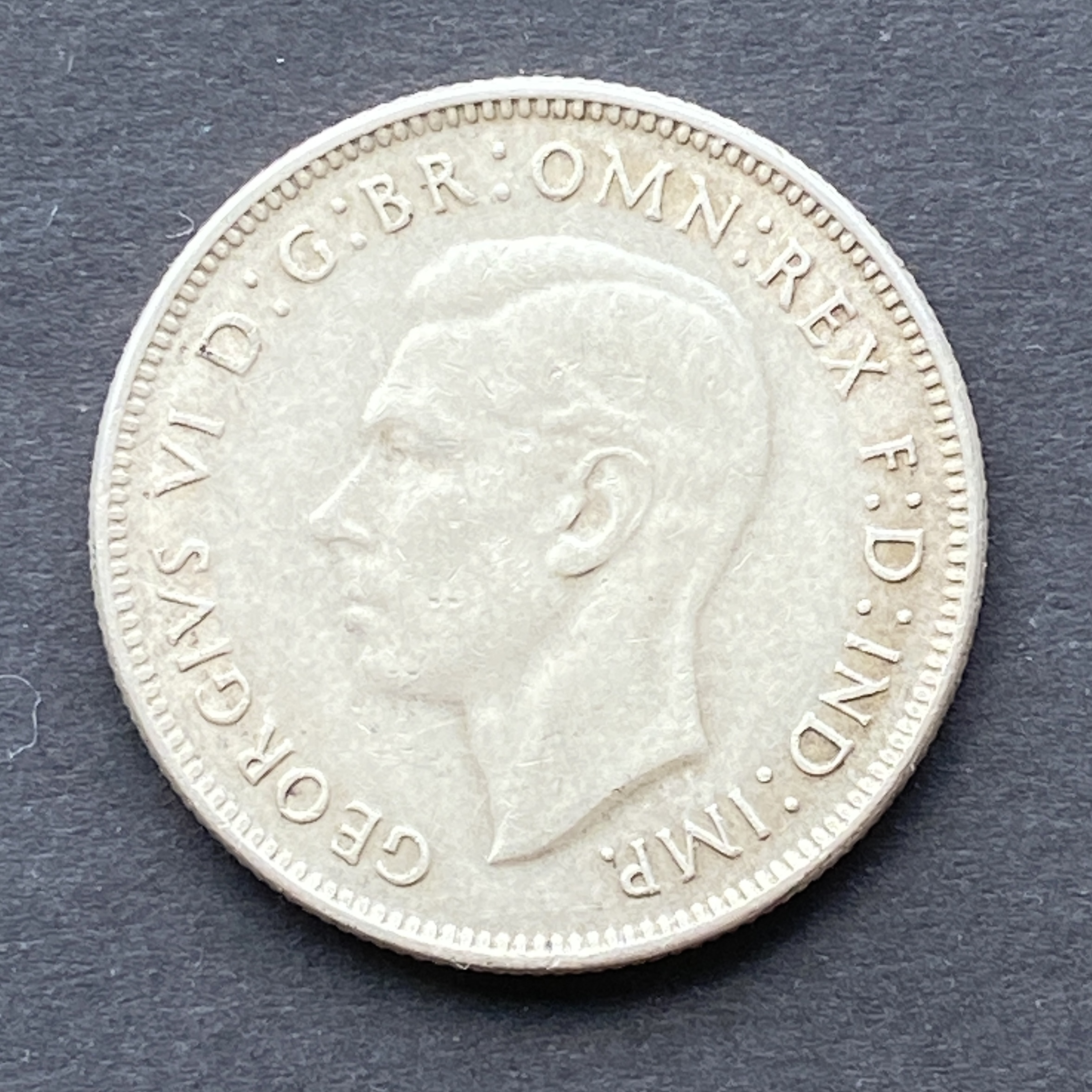 1942 Australian George VI, 1 Florin silver coin (92.5% silver)