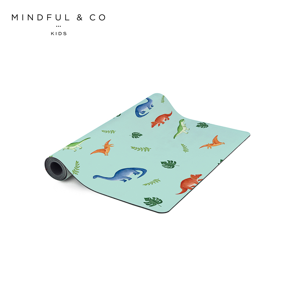 【Mindful&co kids】兒童專用瑜珈墊 - 恐龍