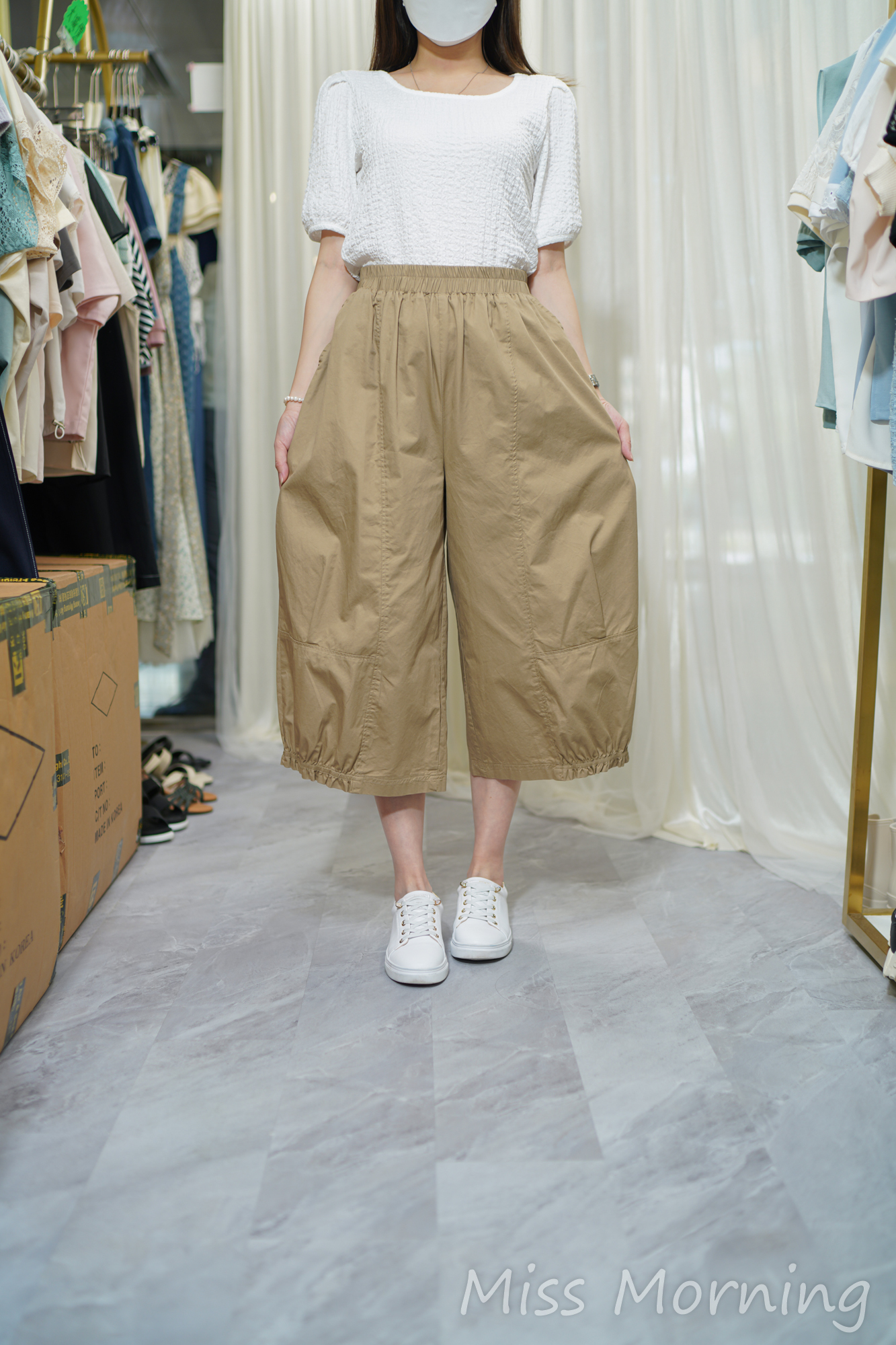 百搭皺料襯衣(14010)&型爆好遮肉9分褲(33770)