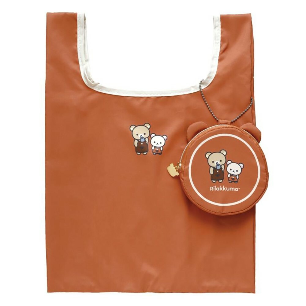 [生活用品] 拉拉熊/品嚐/早晨咖啡時光-環保購物袋附圓形收納包
