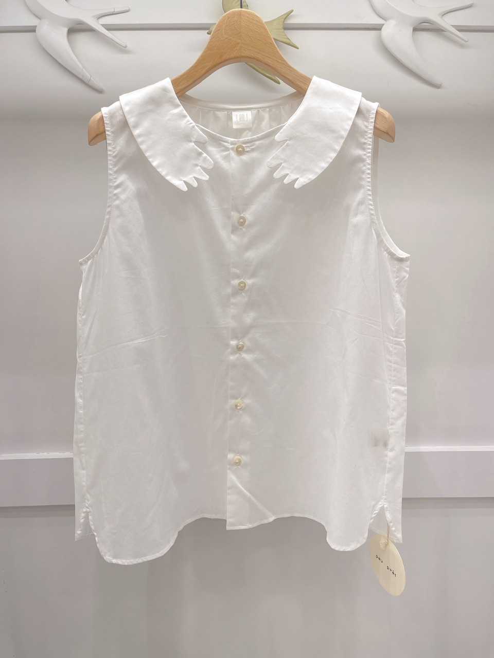 無袖造型領襯衫