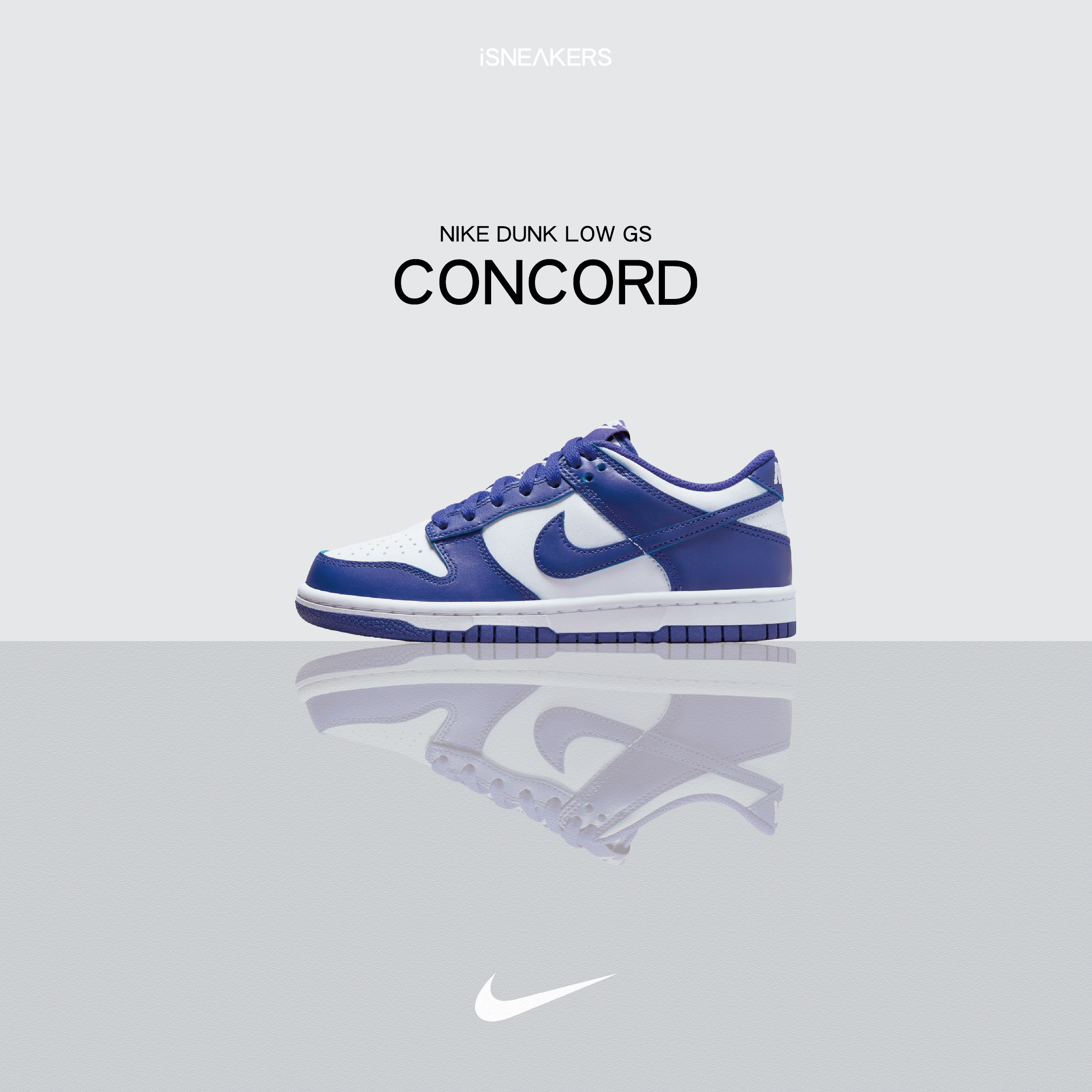 iSNEAKERS｜Nike Dunk Low GS "Concord" 藍紫色 FB9109-106