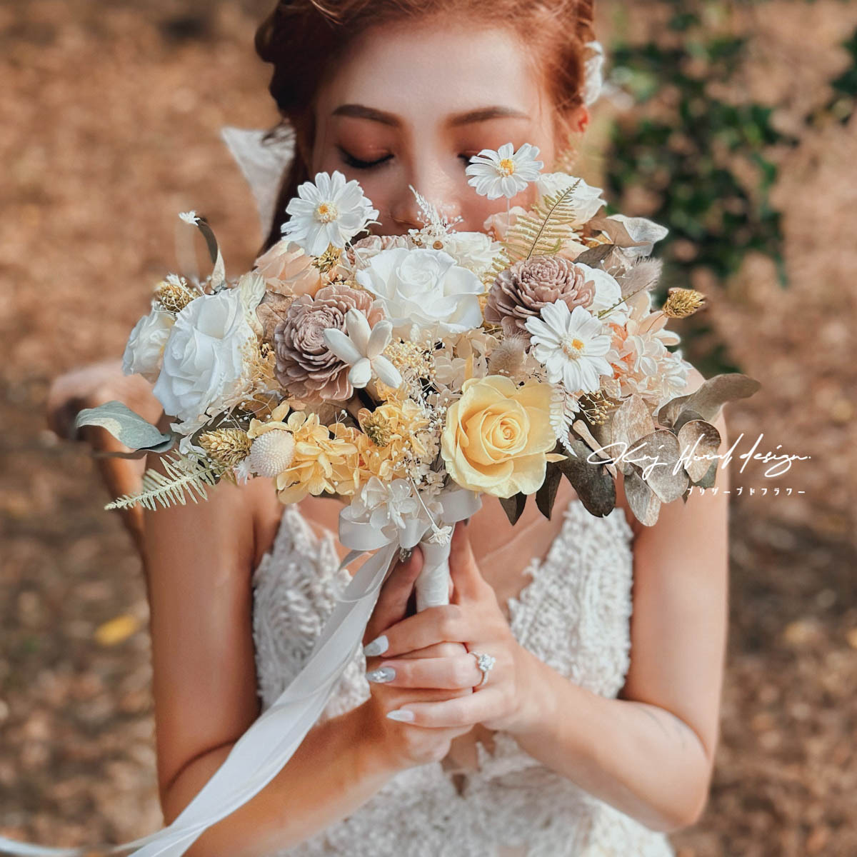 春日暖陽永生手捧花－L號