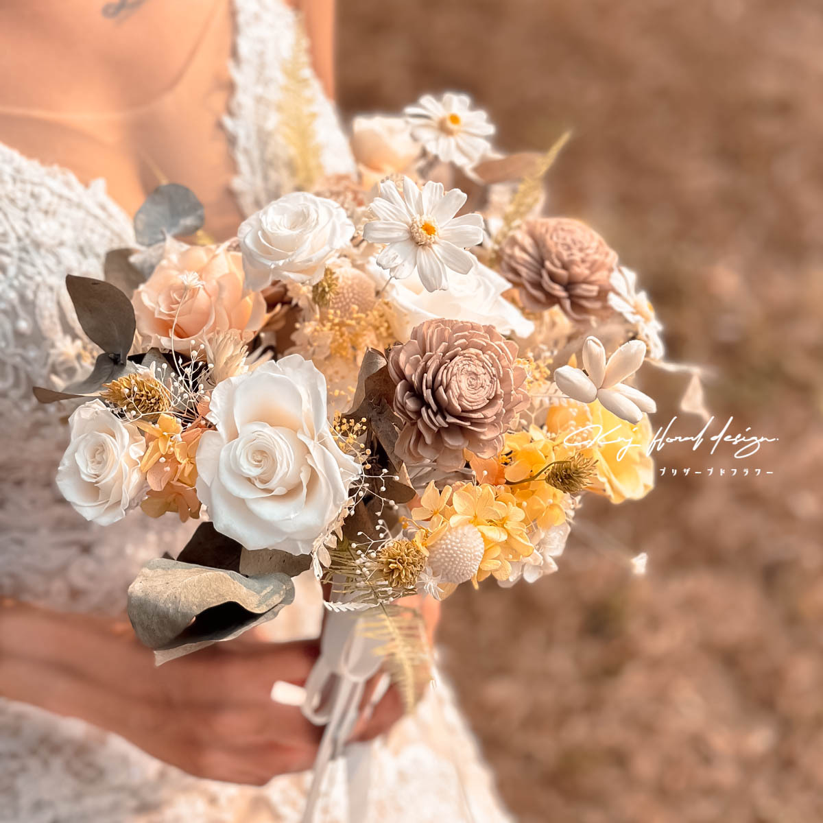 春日暖陽永生手捧花－L號