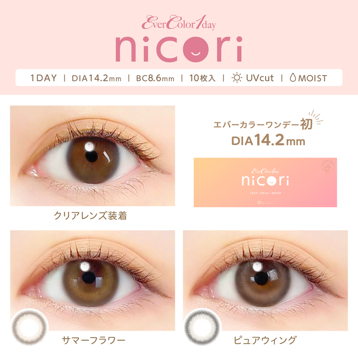 [日抛] Ever Color 1 Day nicori  有色每日抛棄隱形眼鏡｜每盒10片
