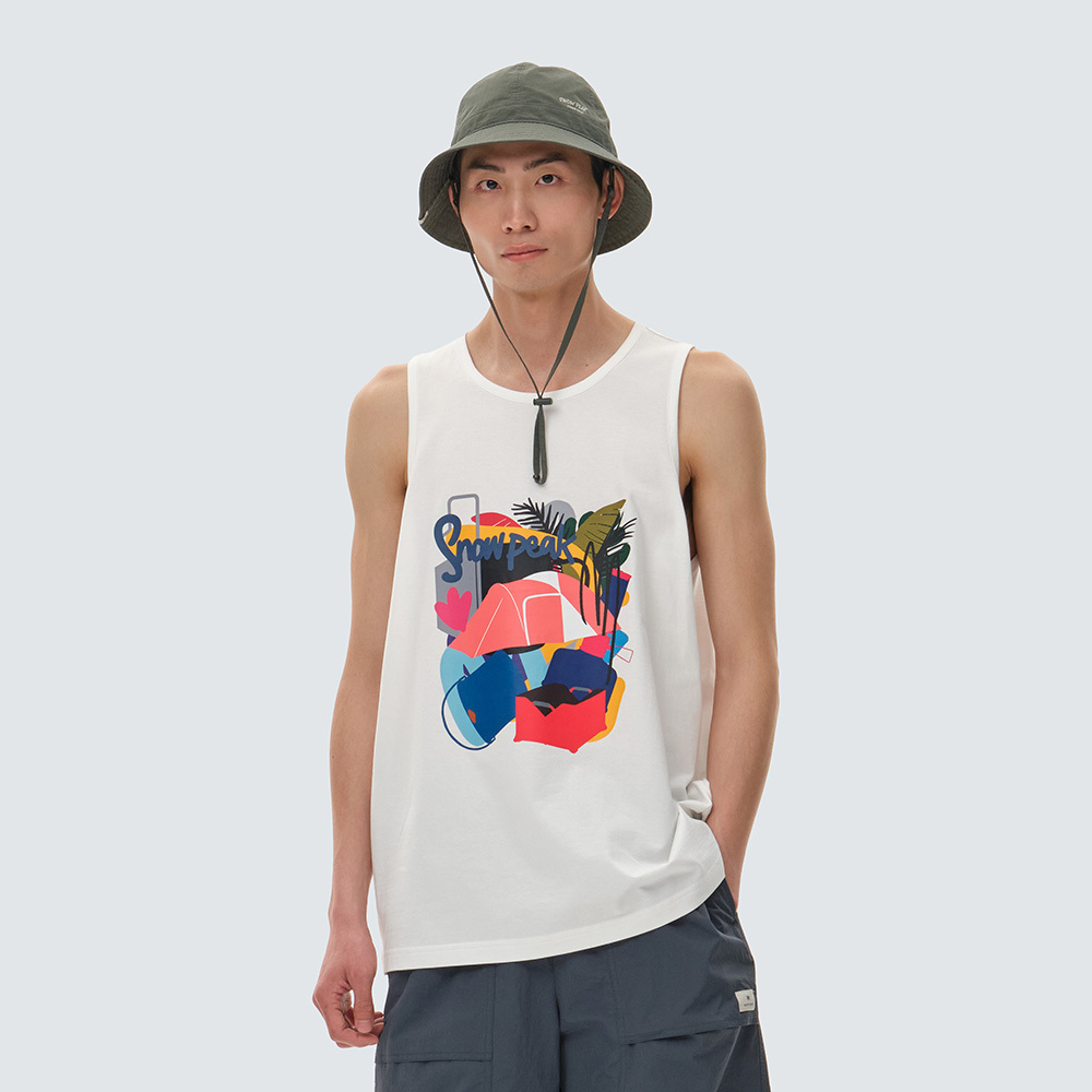【現貨零碼折款】snow peak Graphic sleeveless 露營裝備大集合純棉無袖上衣 S24MMFST72