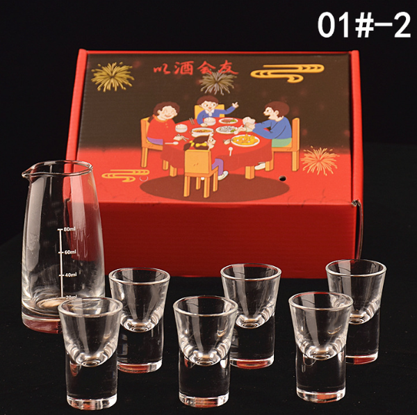 Popular glass white wine glass set (01-2 pearl cotton)