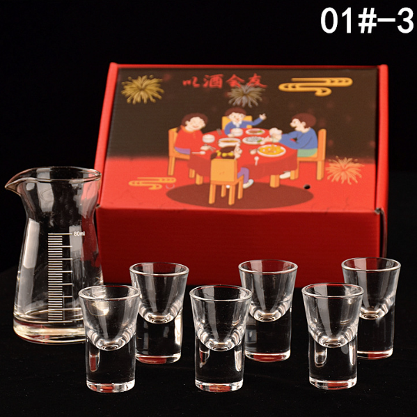 Popular glass white wine glass set (01-3 pearl cotton)