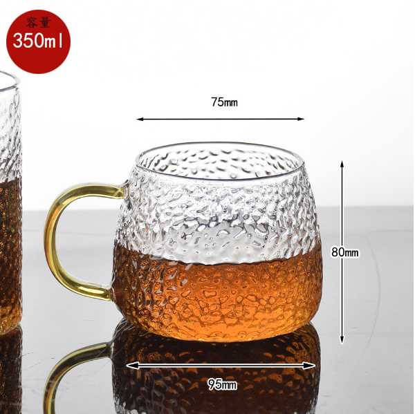 熱賣【1個】玻璃酒杯水杯（貨號：YQ錘紋杯）