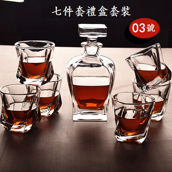 爆款玻璃威士忌杯壺套裝（貨號：005七件套）