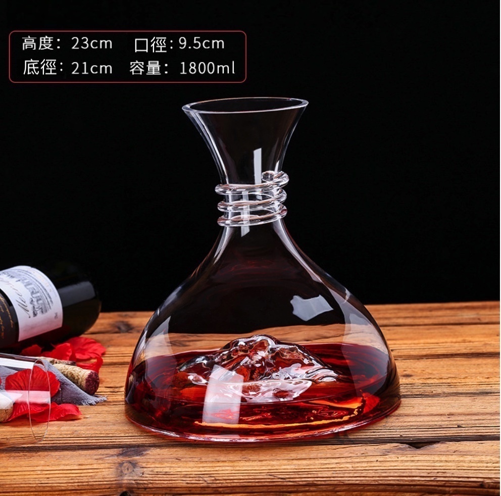 爆款水晶玻璃歐式紅酒葡萄酒醒酒器  酒樽 飲料瓶 飲料儲存瓶空瓶（15號1800ml-【2個裝】）