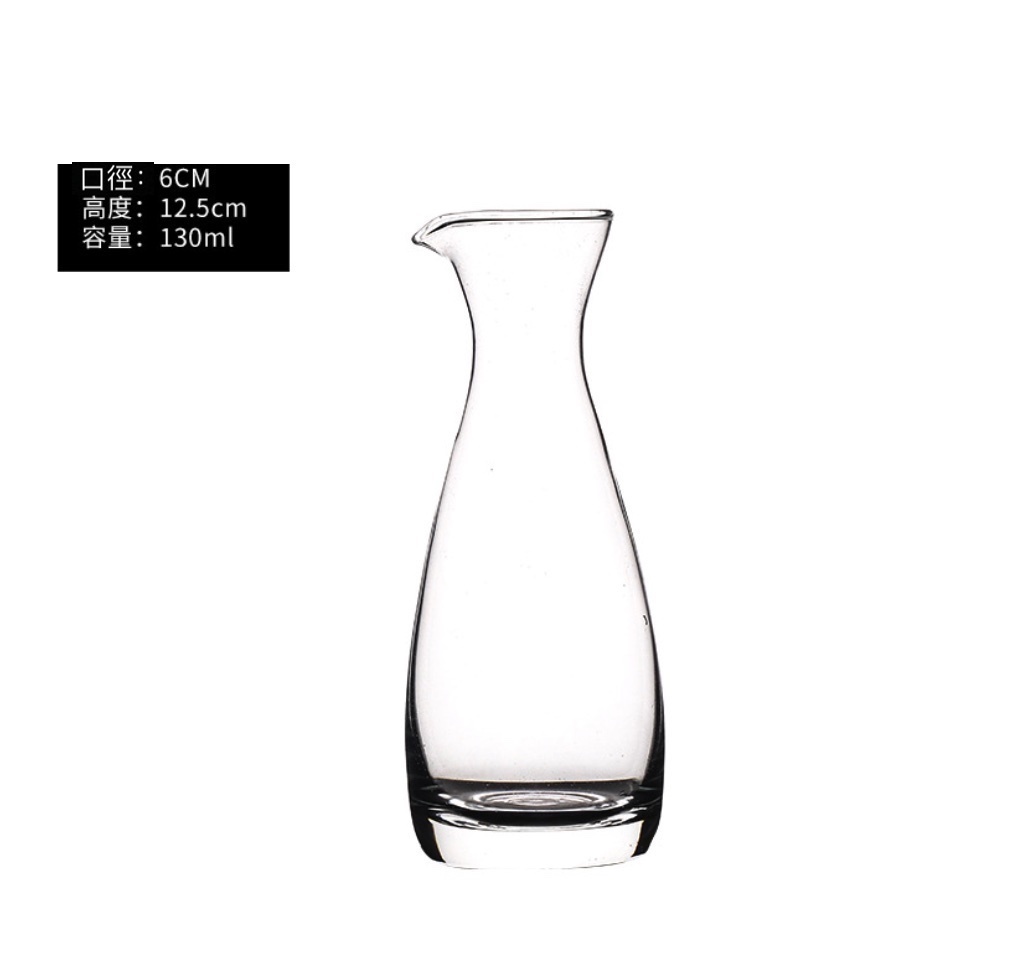 爆款白酒分酒器紅酒洋酒水晶玻璃醒酒器 酒樽 飲料瓶 飲料儲存瓶空瓶（F1款分酒器130ml-【2個裝】）