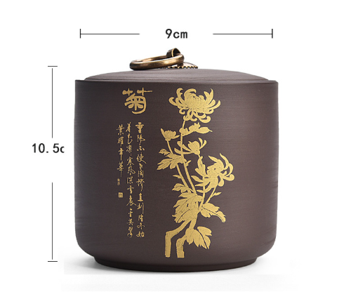 爆款茶葉罐（紫砂茶葉罐（菊））