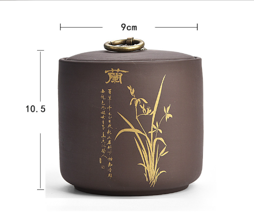 爆款茶葉罐（紫砂茶葉罐（蘭））
