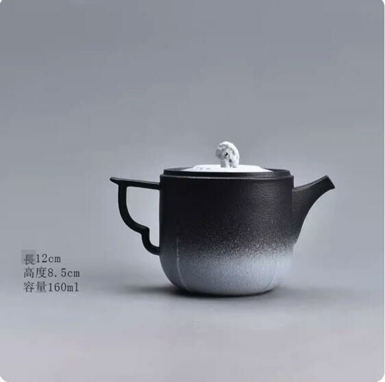 Popular ceramic teapot (Lake Stone White Gradient Pot)