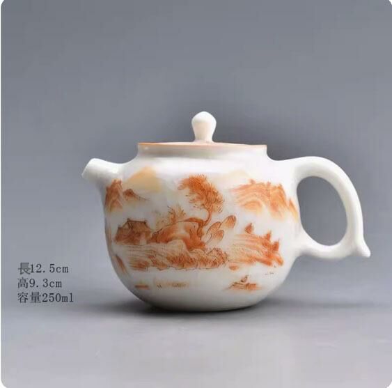 Popular ceramic teapot (Ru Kiln Shanshui Teapot)