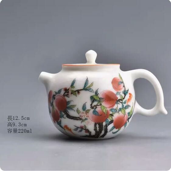 Popular ceramic teapot (Bai Rushou peach teapot)