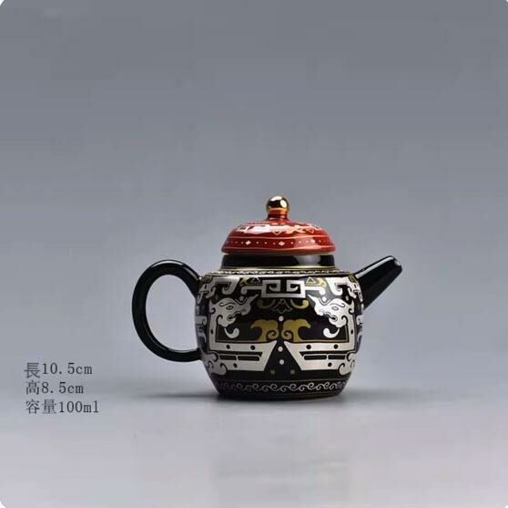 Popular ceramic teapot (gold and silver teapot)