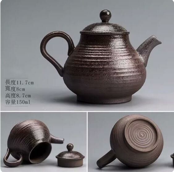 Popular kiln-turned ceramic teapot (Liyun teapot, clear glaze)