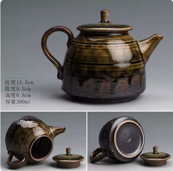 Popular kiln-turned ceramic teapot (flowing glaze teapot)