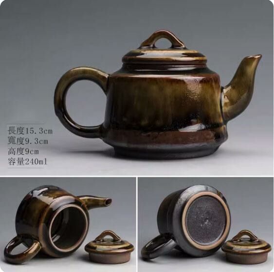 Popular kiln-turned ceramic teapot (flowing glaze arch bridge teapot)