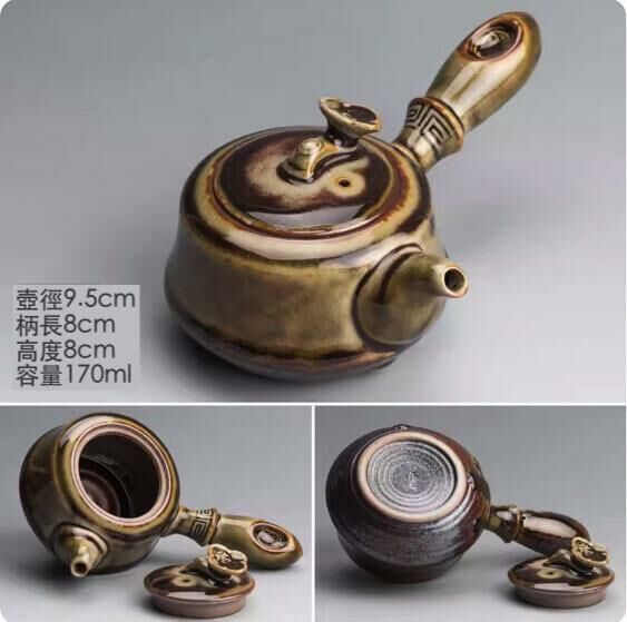 Popular kiln-turned ceramic teapot teapot (Ruyi side-handled teapot)